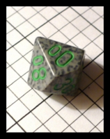 Dice : Dice - 10D - 10 Col of Percentile Dice Grey on Grey Speckle with Green Numerals Ebay 2009